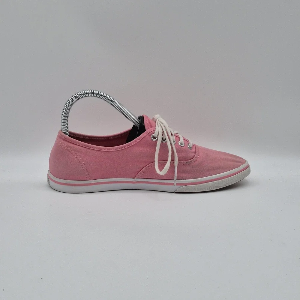 Vans‎ Shoes Mens Size 7 EU 39 Pink Canvas Low Top Lace Up Casual Skate Sneakers